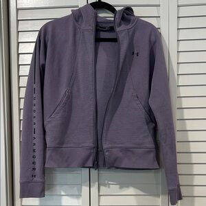 Under Armour Women’s Purple Zip-Up Hooded Jacket Size M